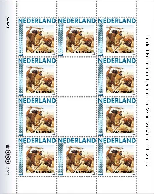 Nederland Ucollect Prehistorie 6 jacht op de wisent velletje/sheetlet postfris/mnh