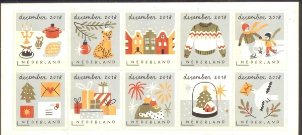 Netherlands 3698-3707 December Stamps Christmas 2018 MNH