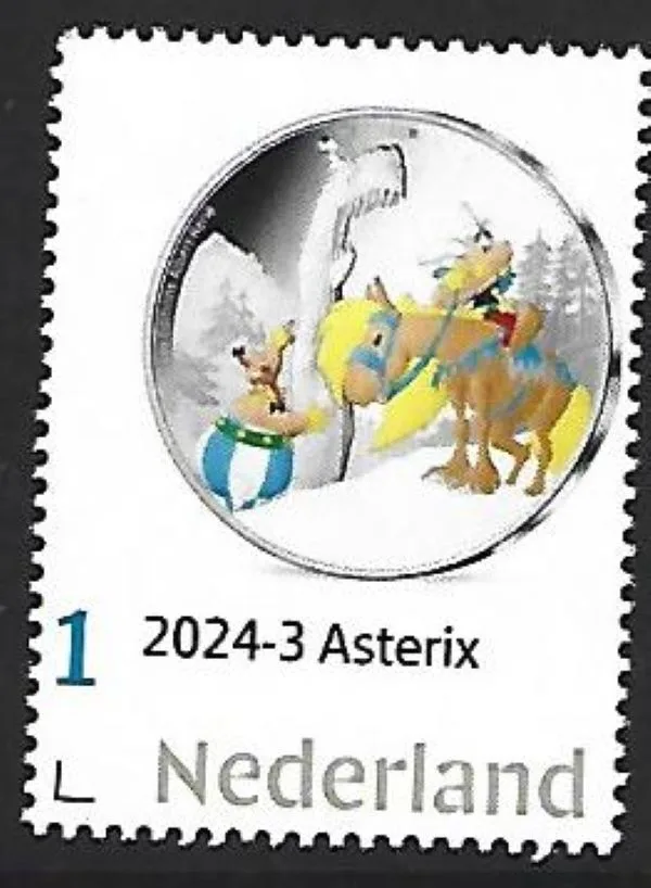 Niederlande 2024-3 Münze Coin: Asterix und Obelix französische Münze