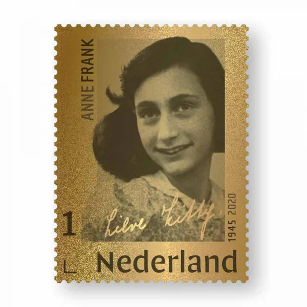 Nederand 2020-2 WWII 2e Wereldoorlog ANNE FRANK GOLD STAMP special issue !!
