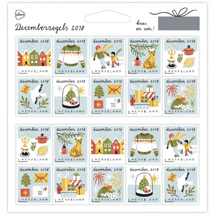 Nederland V3698-3707 Decemberzegels kerstmis christmas 2018 vel-sheetlet postfris-mnh