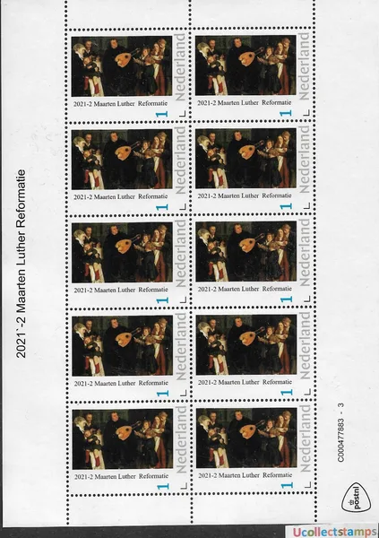 Nederland 2021-2 Maarten Luther VEL-SHEETLET postfris/mns