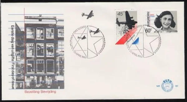 Nederland 1980 Anne Frank 1929-1945 WWII FDC