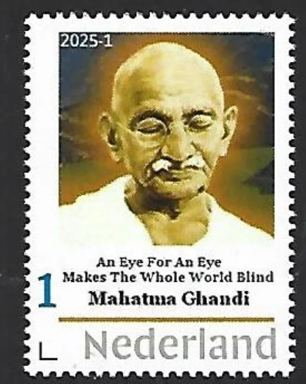 Nederland 2025-1 Mahatma Gandhi Quote postfris/mnh