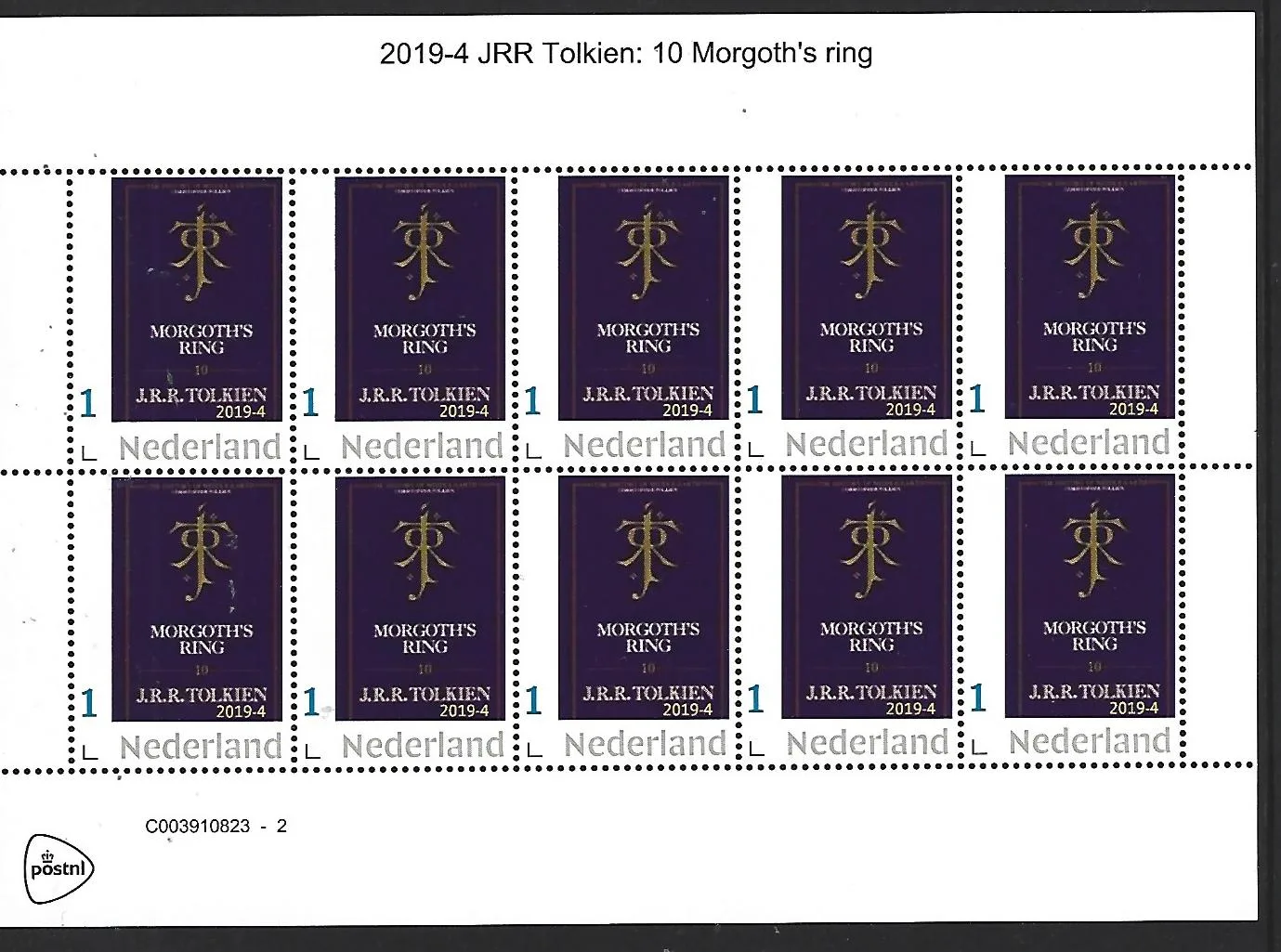 Niederlande 2019-4 JRR Tolkien Morgoths Ring Bogen postfrisch/mnh