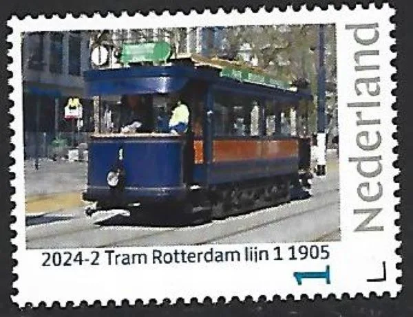Niederlande 2024-2 Straßenbahn: Rotterdam Linie 1 1905 postfrisch/mnh