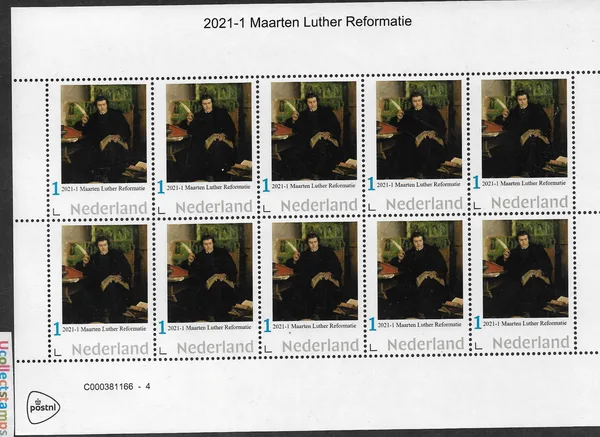 Nederland 2021-1 Maarten Luther VEL-SHEETLET postfris/mnh