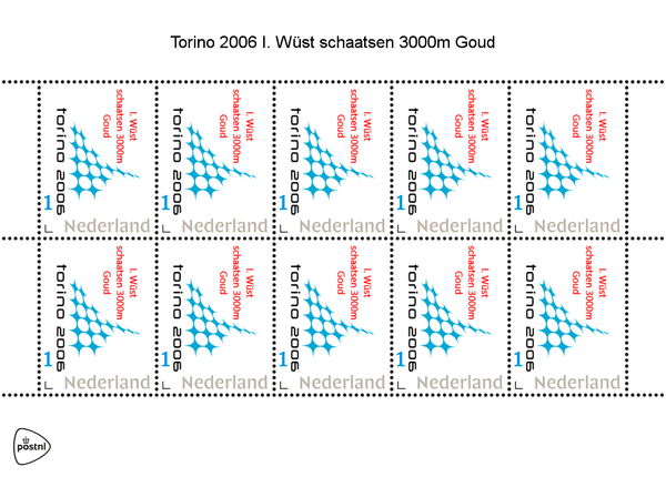 Netherlands 2006-2 Olympics Turin Wüst 3000m sheet MNH