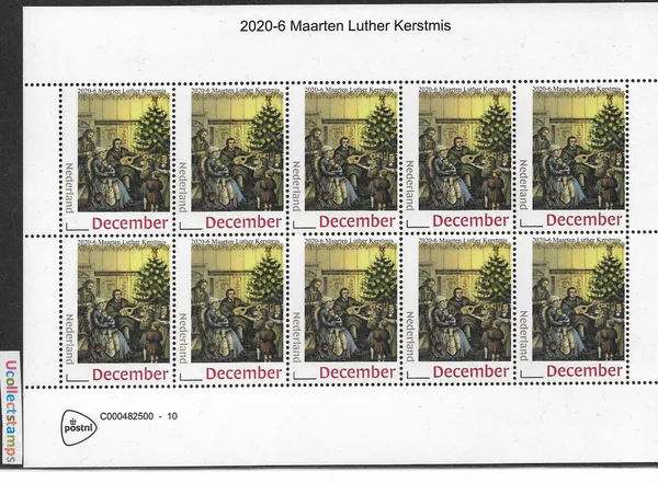 Netherlands 2020-6 Luther: christmas sheet-sheetlet MNH