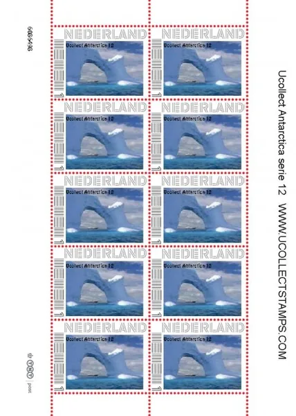 Nederland Ucollect Antarctica 12 IJsberg/schip vel van 10/sheetlet postfris/mnh 2011