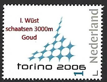 Nederland 2006-2 Olympics Torino Ì Wüst 3000m postfris/mnh