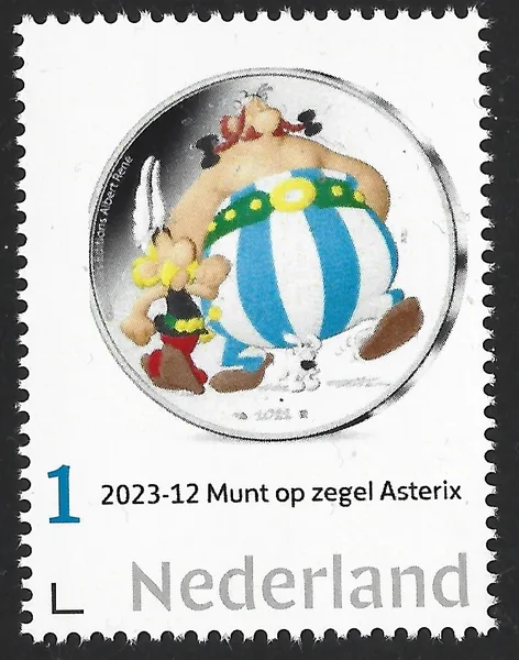 Nederland 2023-12 munt - coin on stamp Asterix postfris/mnh