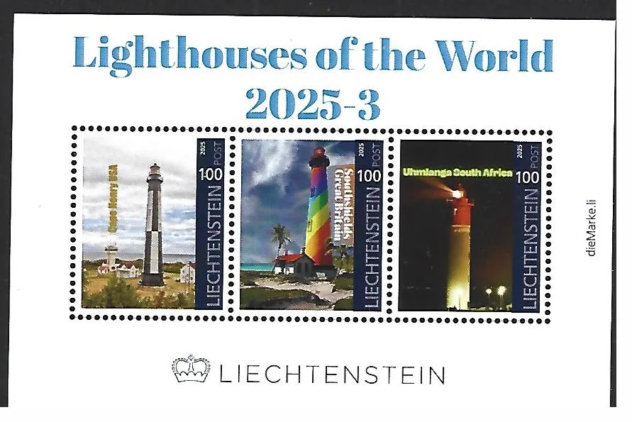 Liechttenstein 2025-2 Phare Lighthouse; Phares du monde feuillet postfris/mnh