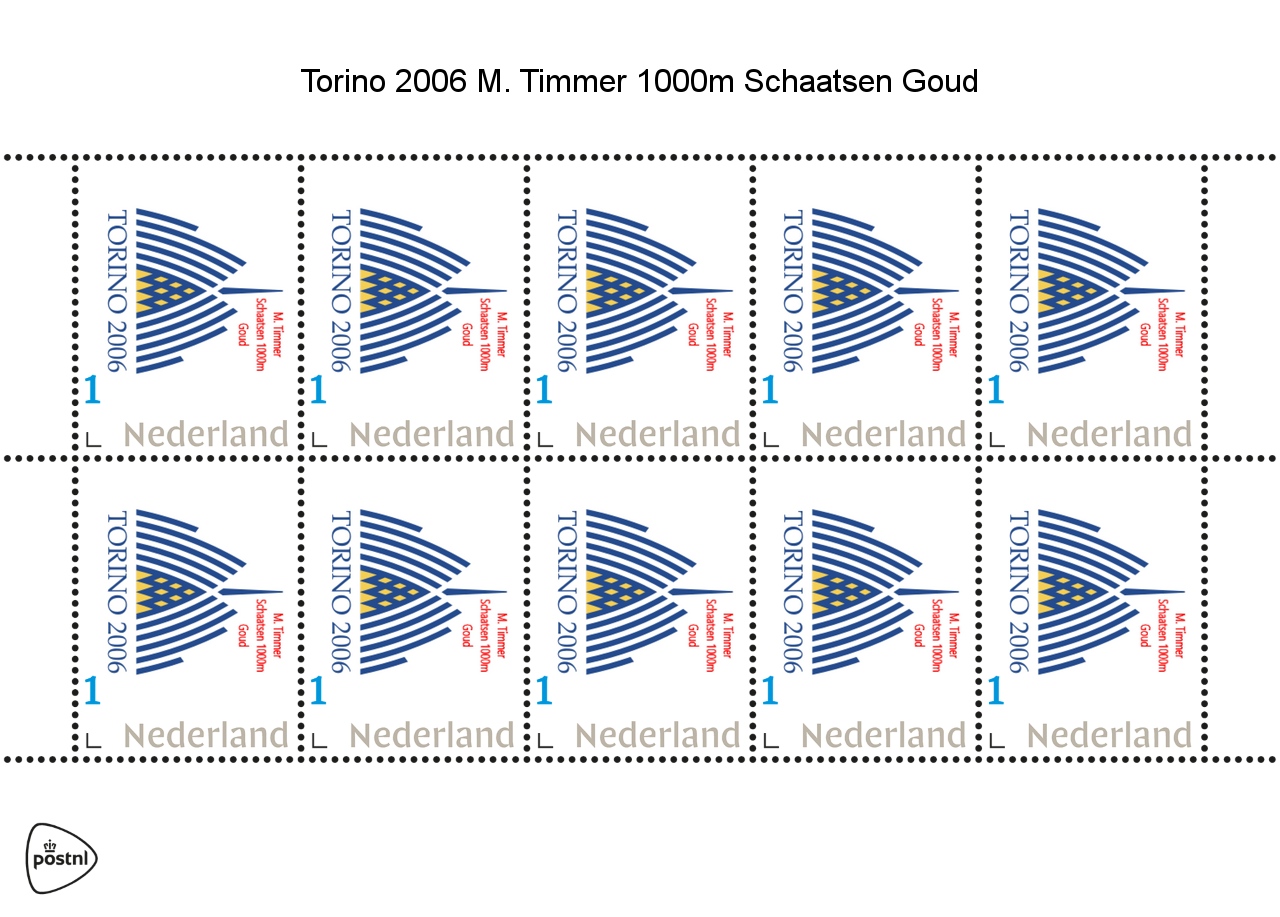 Niederlande 2006-1 Olympiade Turin Eislaufen H Timmer 1000m Block postfrisch/mnh