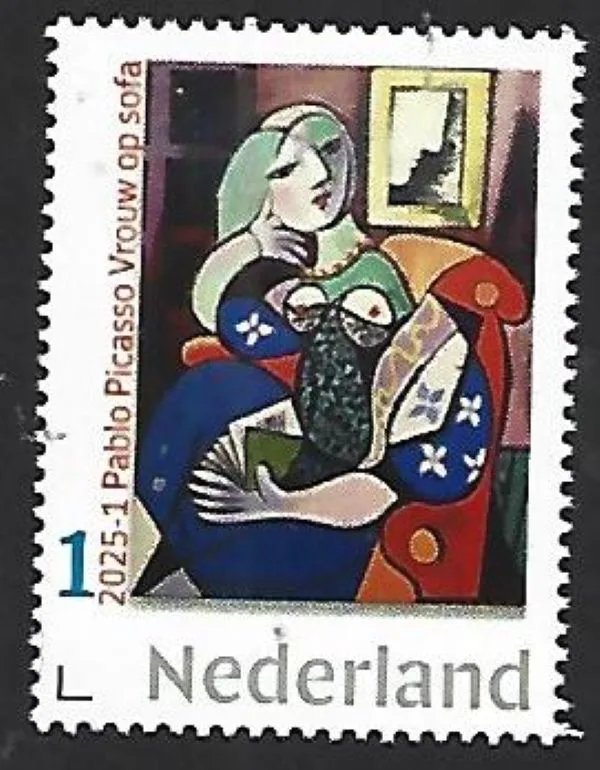 Netherlands 2025-1 Pablo Picasso Woman on sofa MNH