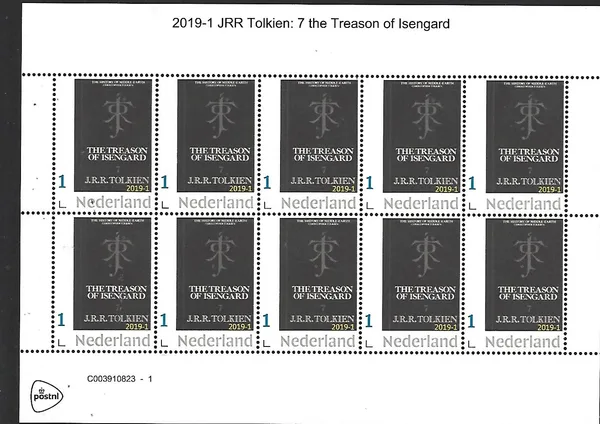 Netherlands 2019-1 JRR Tolkien Treason of Isengard sheet MNH