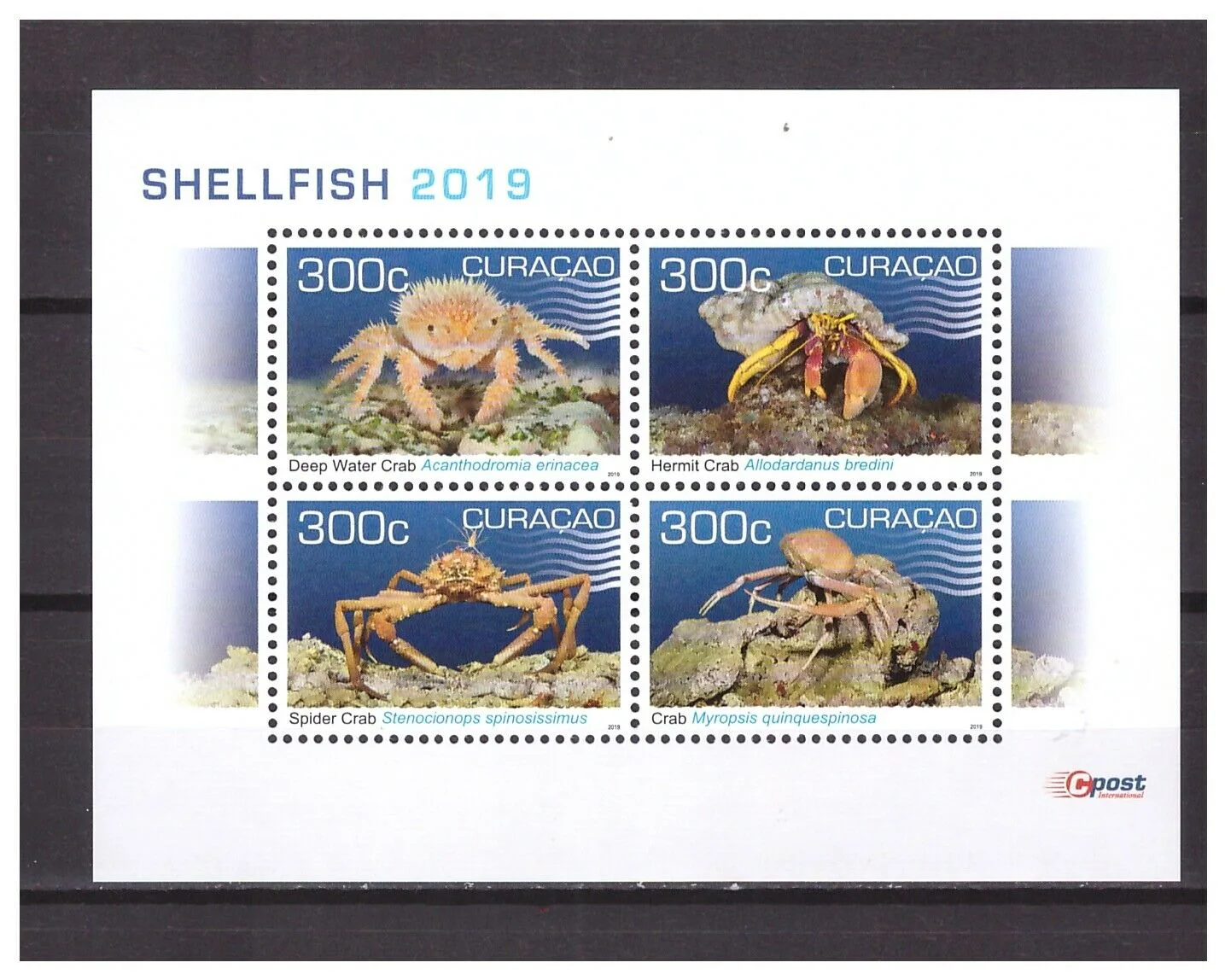 Curacao 2019 Schaaldieren crustateans blok-m/s postfris/mnh