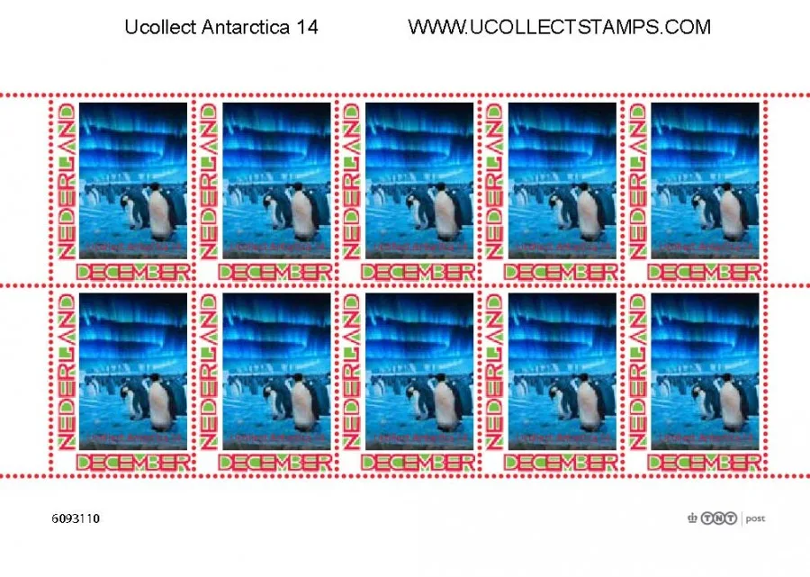 NETHERLANDS UCOLLECT ANTARCTICA 14 PENGUINS SHEETLET MNH 2012