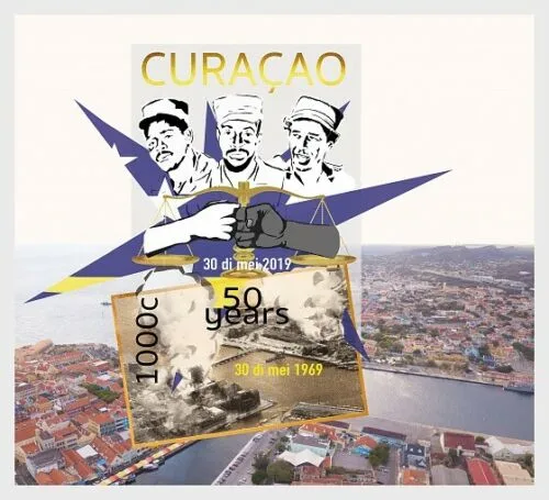 Curacao 2019 30 mei 50jr blok-m/s postfris/mnh