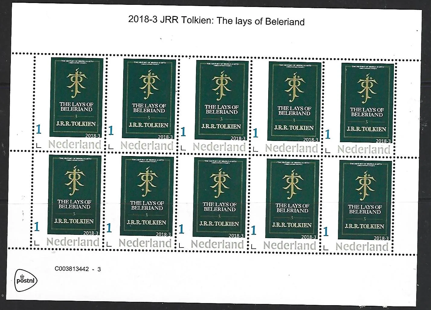 Niederlande 2018-3 Tolkien Lays of Beleriand Markenheftchen postfrisch/mnh