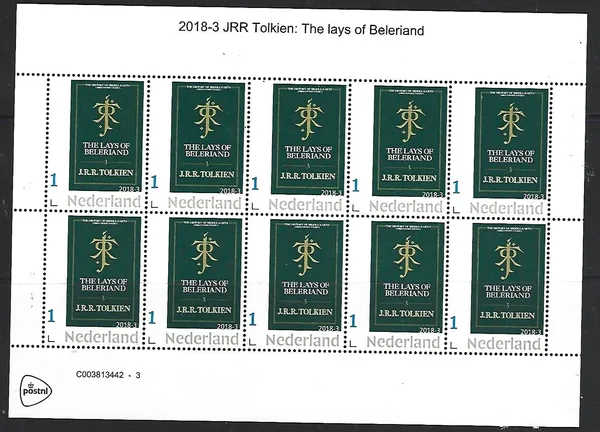 Nederland 2018-3 Tolkien Lays of Beleriand sheetlet postfris/mnh