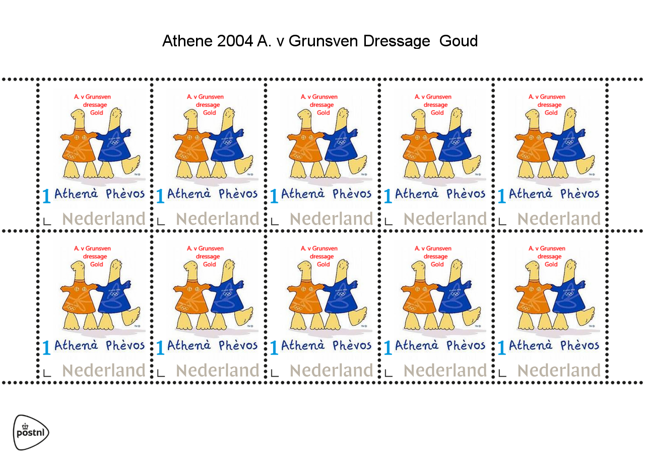Pays-Bas 2004-3 Jeux olympiques Anne v Grunsven Dressage neuf/NSC3