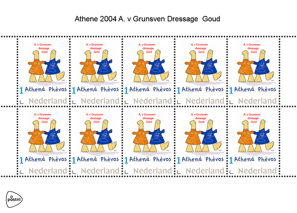 Netherlands 2004-3 Olympics Anne v Grunsven Dressage MNH