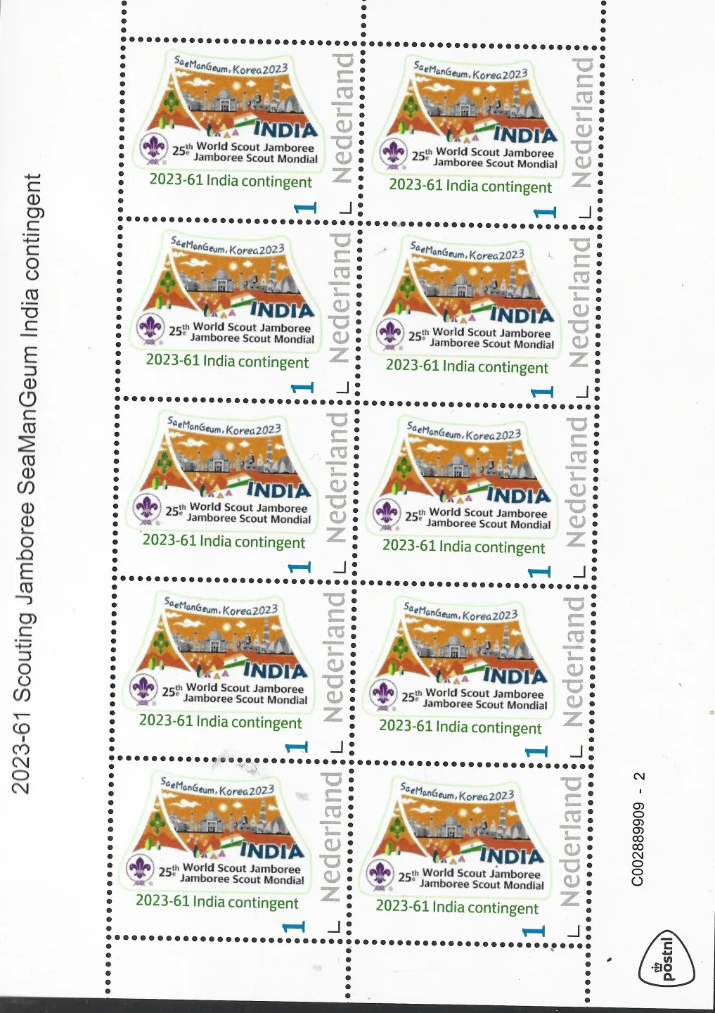 Niederlande 2023-61 Scouting Jamboree SeaManGeum Indien-Kontingent Markenheftchen postfrisch/mnh