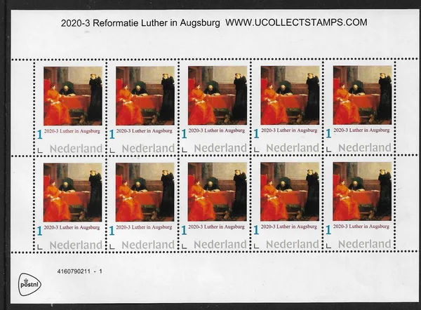 Netherlands 2020-3 Reformation Luther in Augsburg sheetlet MNH