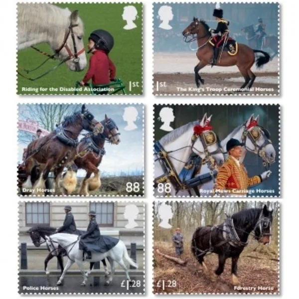 Gr. Britain 2014 Working Horses MNH