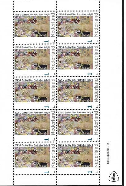 Netherlands 2025-2 Gustav Klimt Portrait of a lady II sheetlet MNH