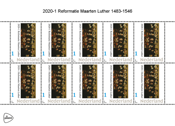 2020-1 Luther Reformatie velletje-sheetlet postfris/mnh
