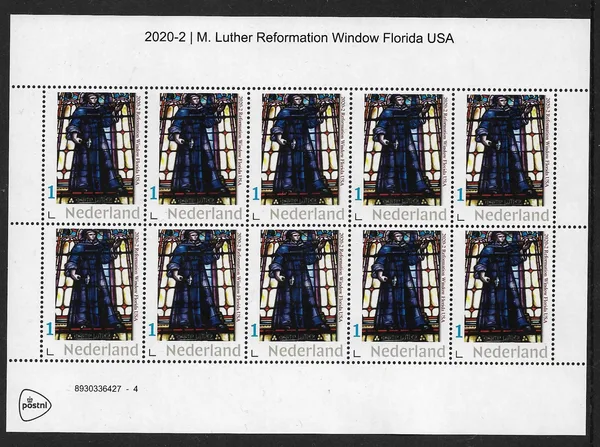 Maarten Luther Reformatie 2020-2 Reformatie window Florida USA vel-sheetlet postfris/mnh