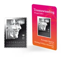 Netherlands Queen Beatrix - King Willem Alexander silver stamp 2013 MNH