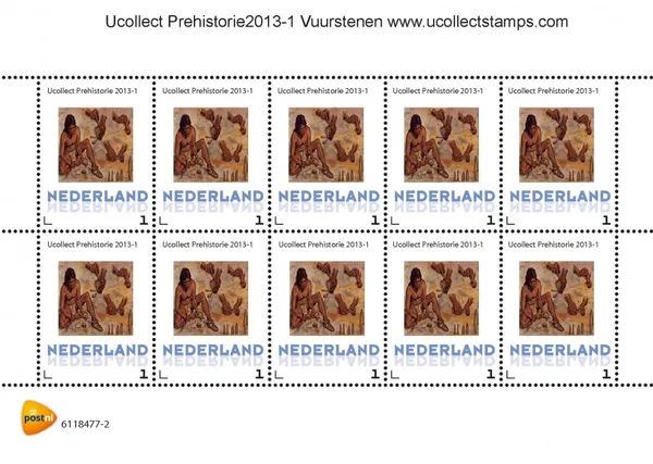 Netherlands 2013-1 Ucollect Prehistory Making Flint Sheet MNH