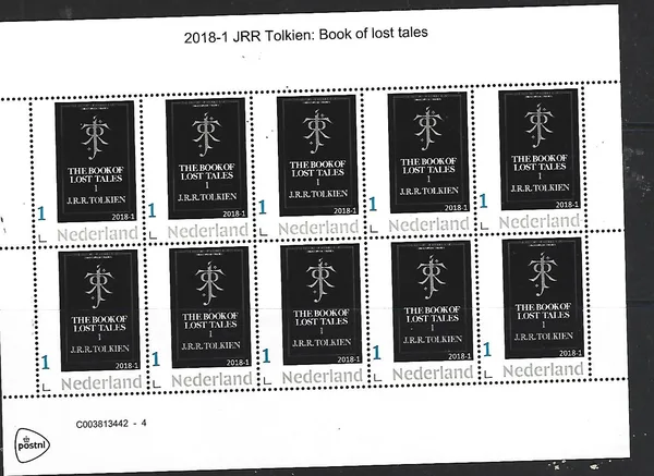 Nederland 2018-1 Tolkien Book of lost Tales part1 sheetlet postfris/mnh
