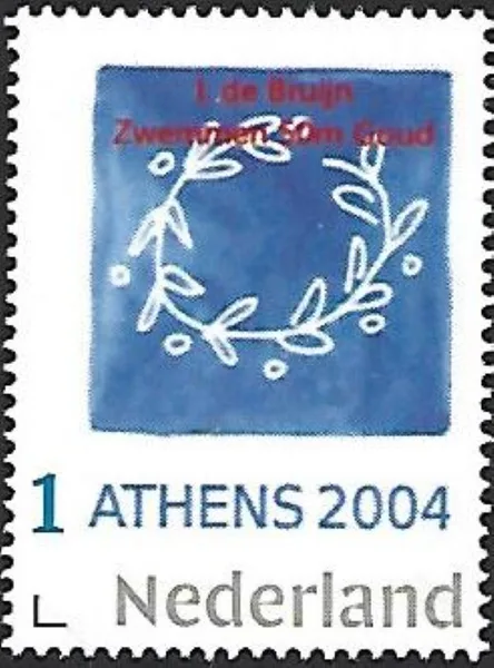 Netherlands 2004-1 Olympics swimming Inge de Bruin 50m freestyle MNH