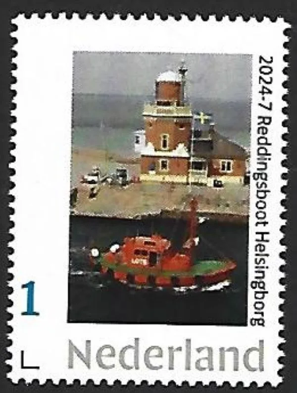 Nederland 2024-7 ship: Lifeboat lighthouse Helsingborg Sweden postfris/mnh