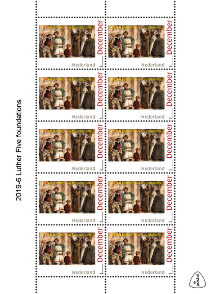Netherlands 2019-6 Martin Luther Reformation special December stamp sheetlet