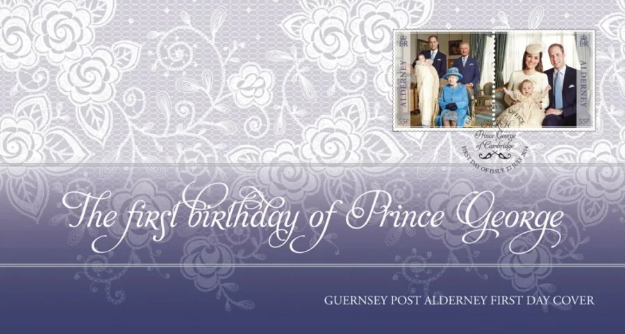 Alderney 2014 Prins George 1 jaar FDC postfris/mnh