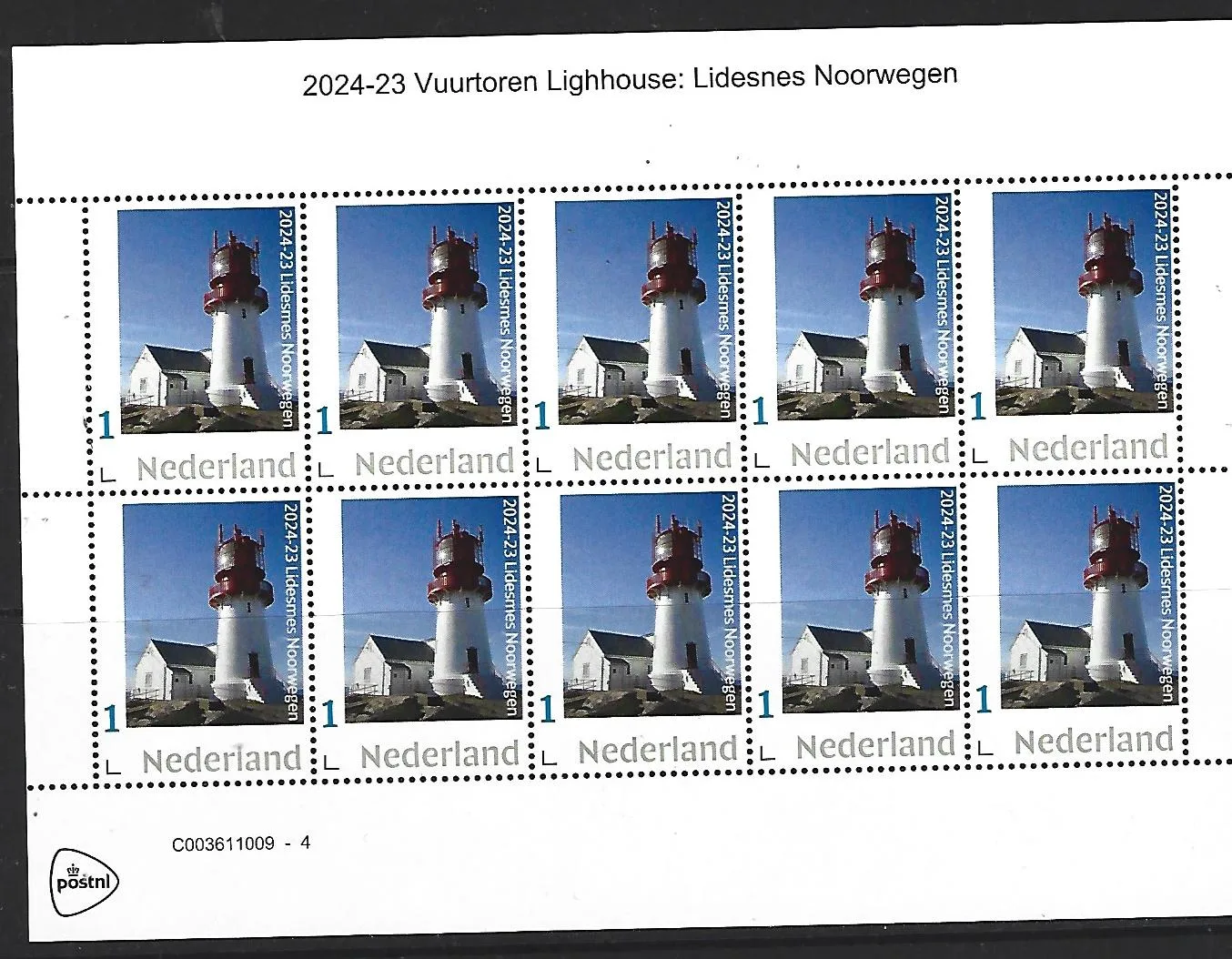 Niederlande 2024-23 Leuchtturm Lindesnes Norwegen Blockchen postfrisch/mnh