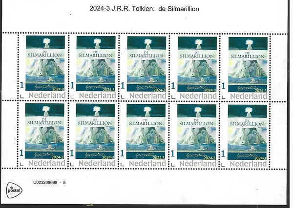 Nederland 2024-6 JRR Tolkien de Sylmarillion sheetlet postfris/mnh