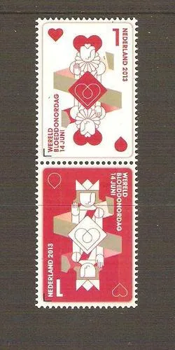 Nederland 3067-3068 Bloeddonordag 2013 postfris/mnh