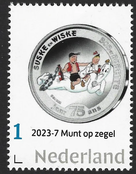 Nederland 2023-7 munt - coin on stamp Asterix postfris/mnh