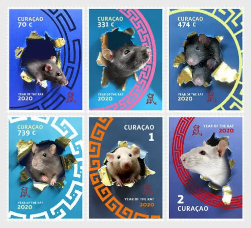Curacao 2020 Year of the Rat MNH