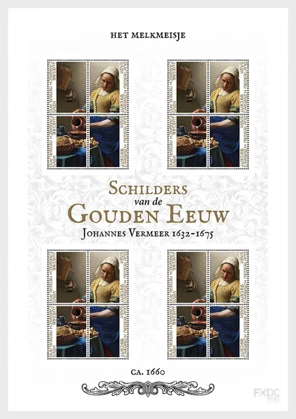 Caribisch Nederland Saba 2019 Vermeer Melkmeisje vel-sheetlet postfris