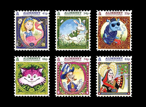 Alderney 2015 Alice in Wonderland MNH