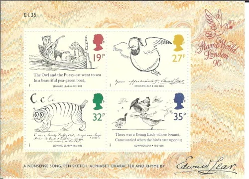 Großbritannien 1988 Edward Lear Block postfrisch