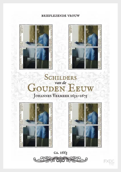 Caribisch Nederland Saba 2019 Vermeer woman reading sheet MNH