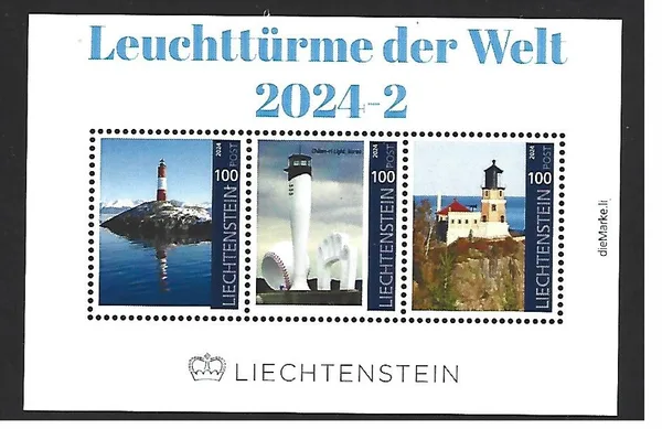 Liechtenstein 2024-2 Lighthouses (1 stamp Baseball and glove) m/s MNH